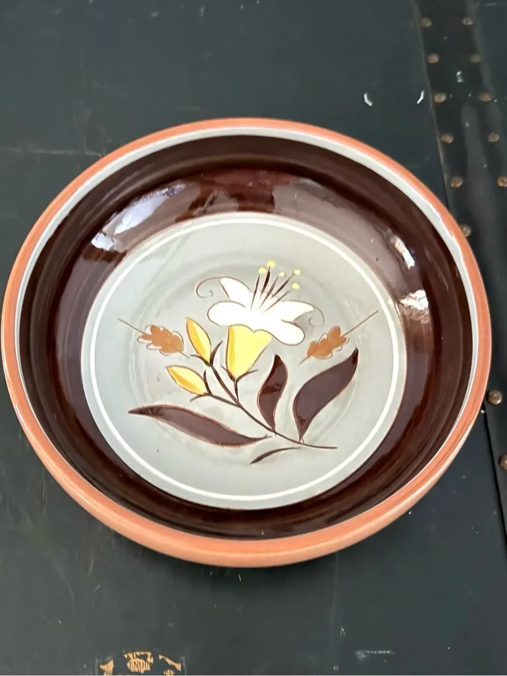 Vintage Stangl Pottery Jonquil Golden Harvest Multi Colored 8 Inch Serving Bowl